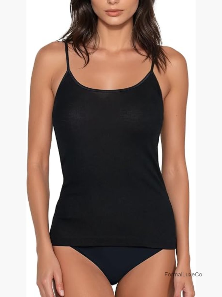 Luxury Wool Silk Camisole Spaghetti Strap Top